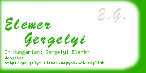 elemer gergelyi business card